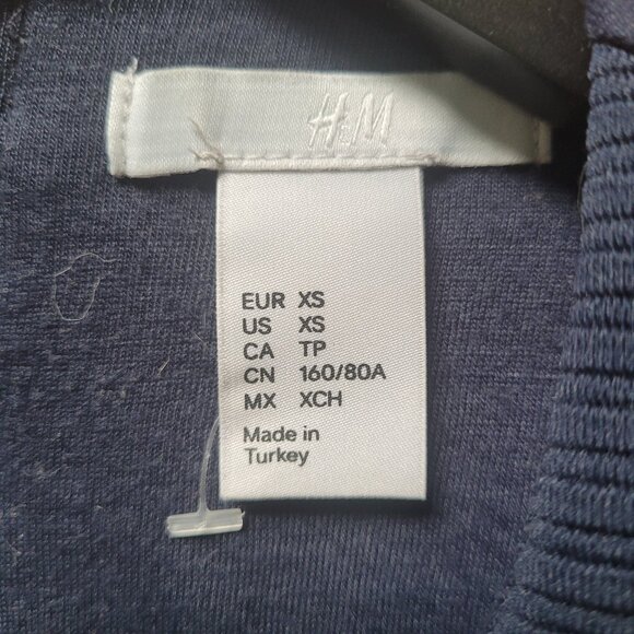 Navy Sheath Panelled Dress, sz XS - Picture 5 of 10